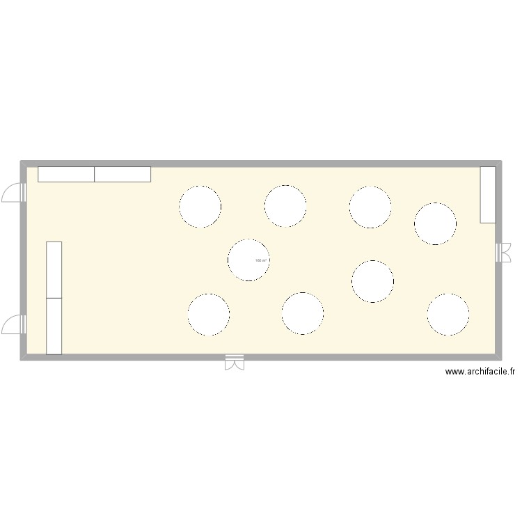 Mariage. Plan de 1 pièce et 160 m2