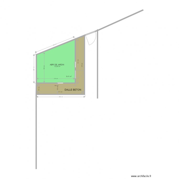 ABRI DE JARDIN PLAN 1. Plan de 0 pièce et 0 m2