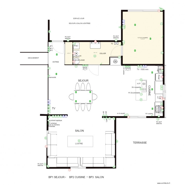 ESPACE JOUR. Plan de 0 pièce et 0 m2