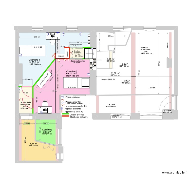 Appartement  Duplex Ste Catherine. Plan de 34 pièces et 235 m2