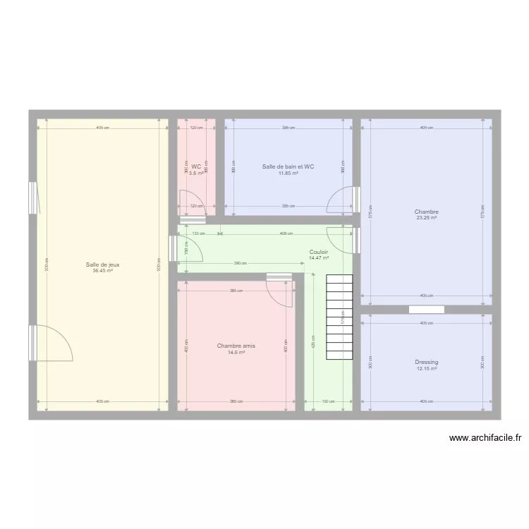 Am&eacute;nagement grenier. Plan de 