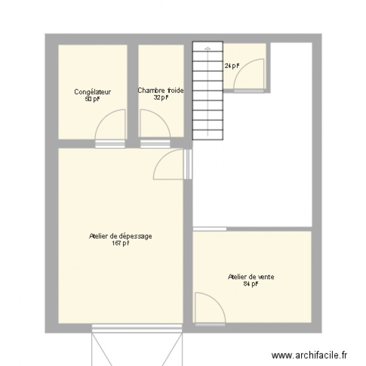 Boucherie 24 x 26 extérieur. Plan de 0 pièce et 0 m2