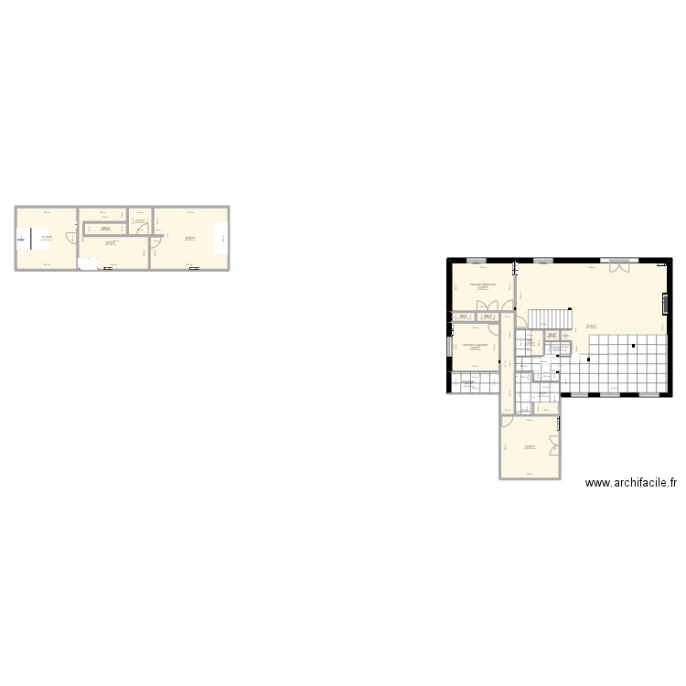 Maison Buc après travaux. Plan de 16 pièces et 177 m2