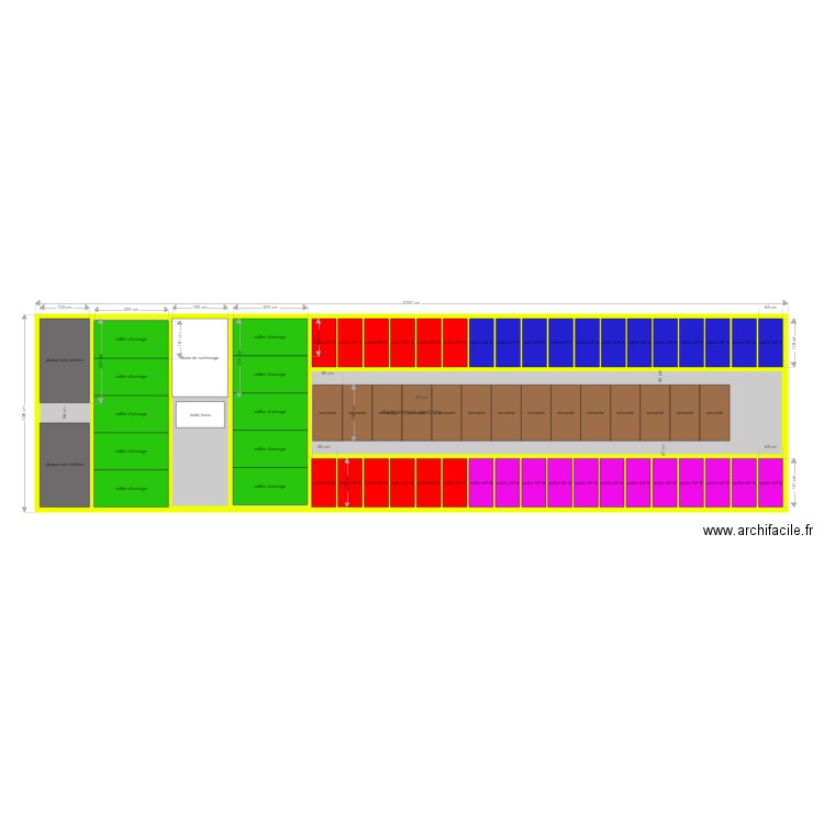 Plan rangement central 1. Plan de 0 pièce et 0 m2