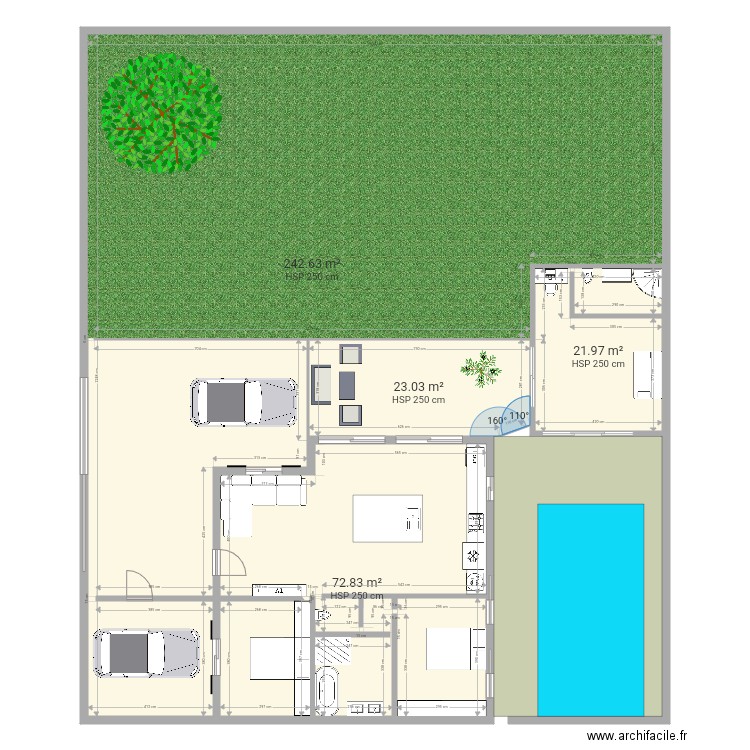 Maison t3 73m2 et studio dépendant 22m2 450m2 terrain . Plan de 0 pièce et 0 m2