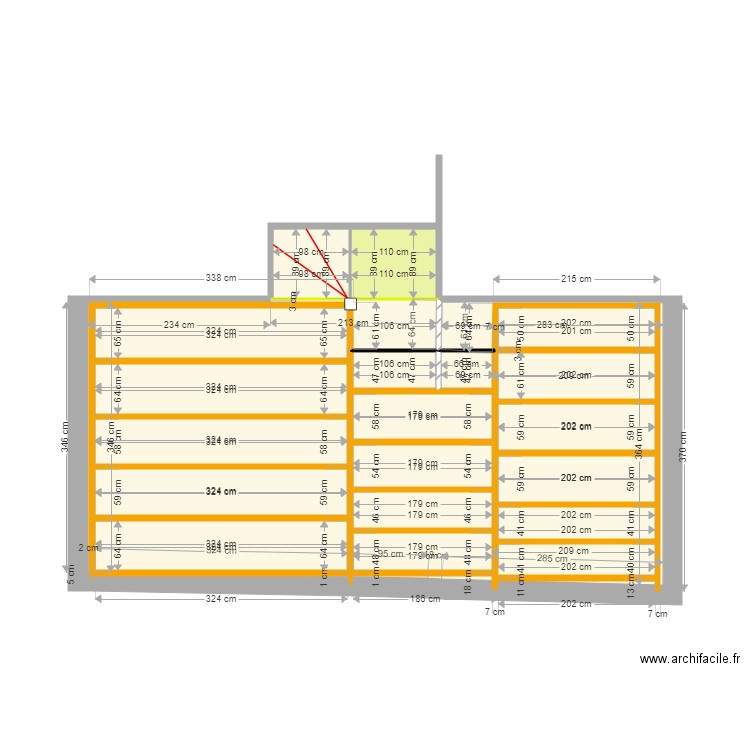 grange 10 décembre V3 solivage plafond V2. Plan de 0 pièce et 0 m2