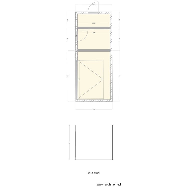 Pool House Vue Sud. Plan de 0 pièce et 0 m2