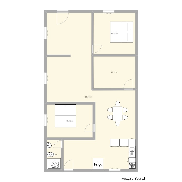 Casa Atins _projet_boutique_1. Plan de 5 pièces et 99 m2