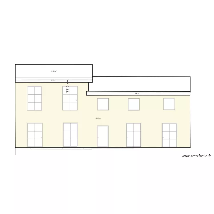 facade. Plan de facade. Plan de