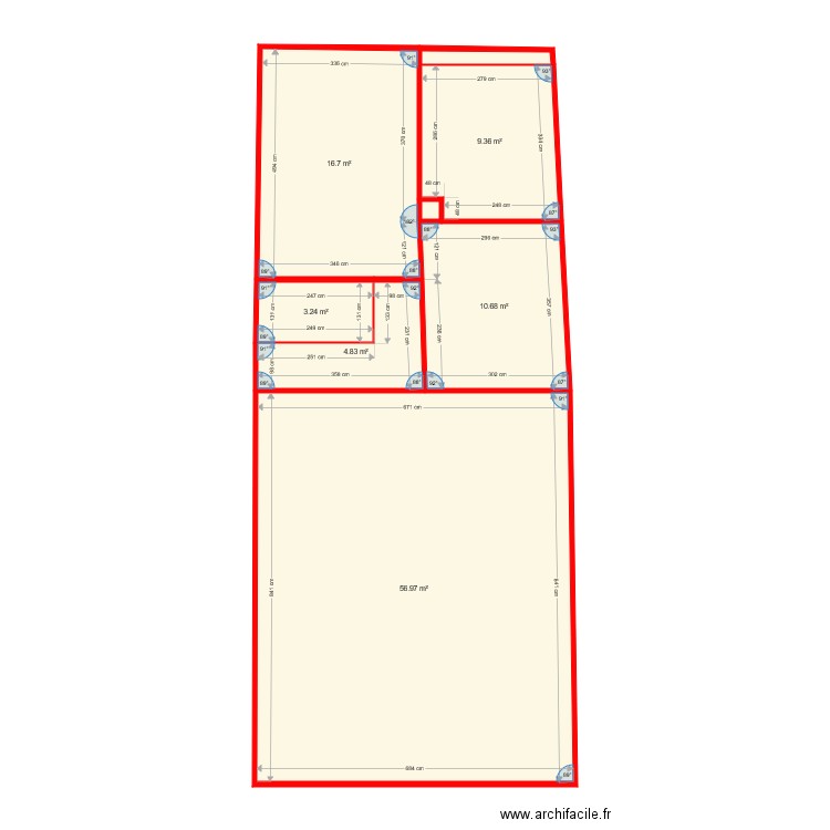 BI 2874 2eme étage. Plan de 0 pièce et 0 m2