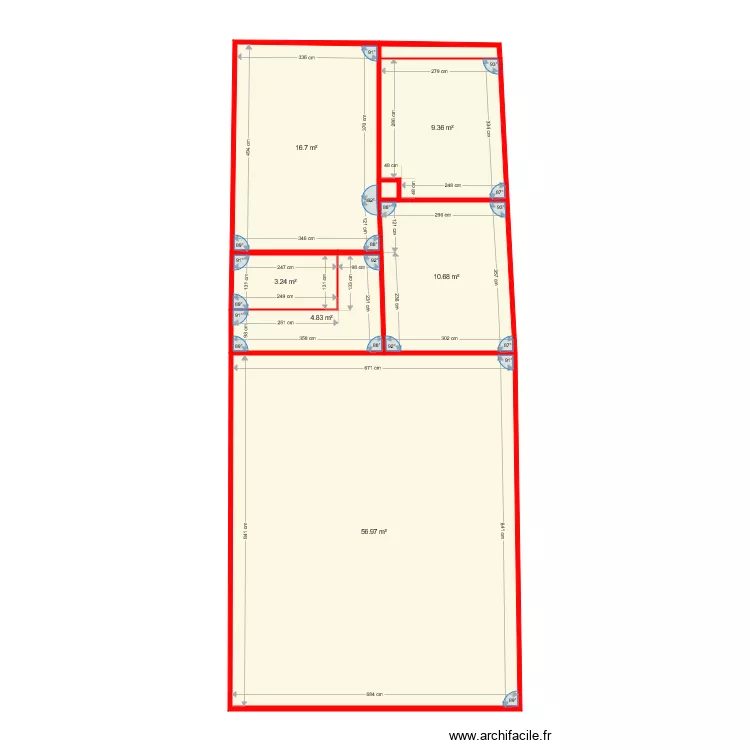 BI 2874 2eme &eacute;tage. Plan de 