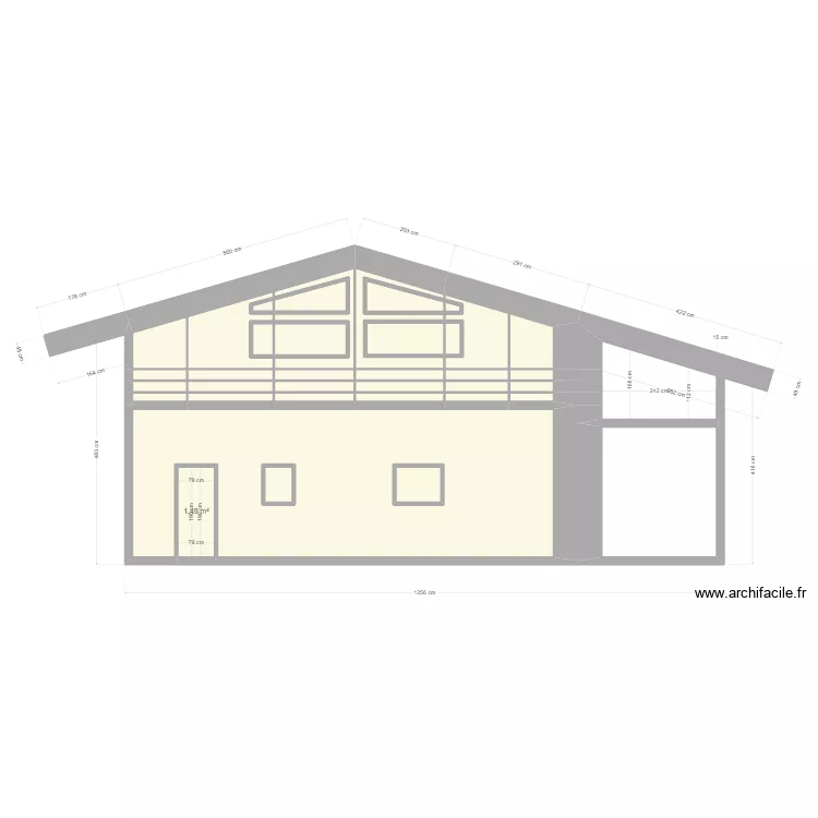 Facade projet&eacute;e 4.0. Plan de 