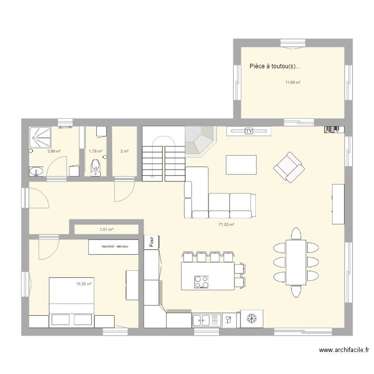 Maison 001. Plan de 0 pièce et 0 m2