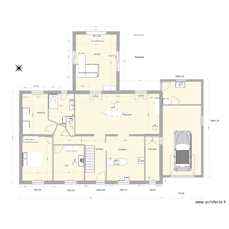 Futur  Tireau. Plan de 0 pièce et 0 m2