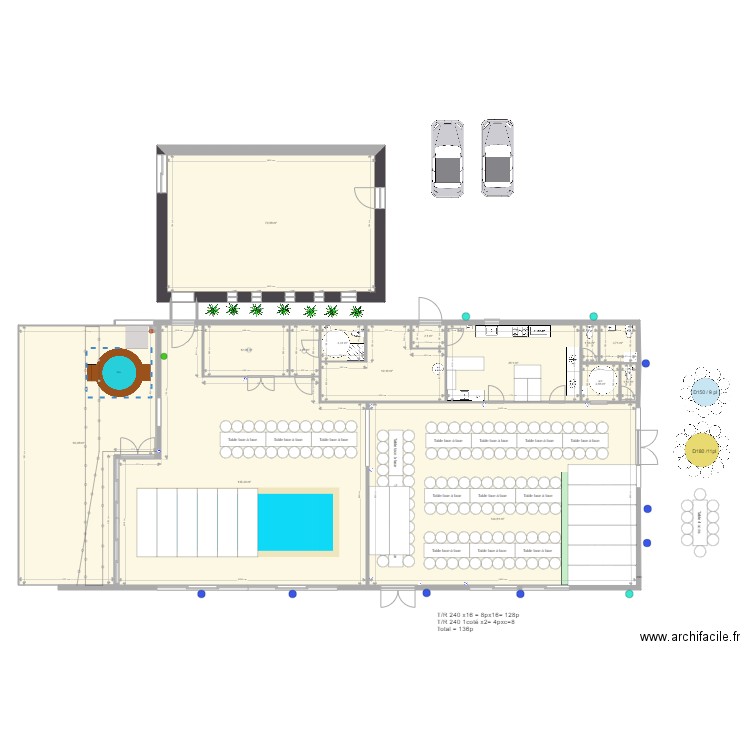 salle piscine couvert . Plan de 0 pièce et 0 m2