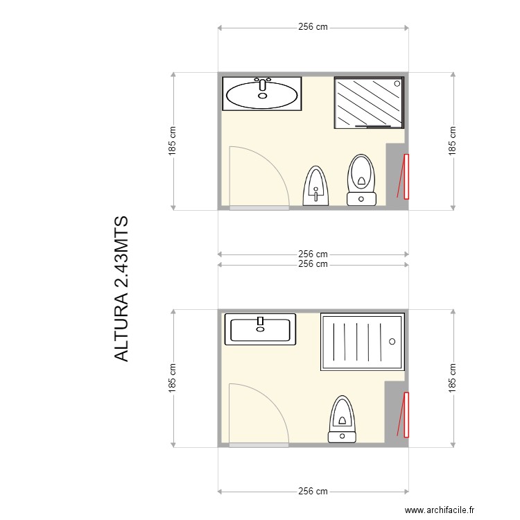 VANESA RUI. Plan de 2 pièces et 8 m2