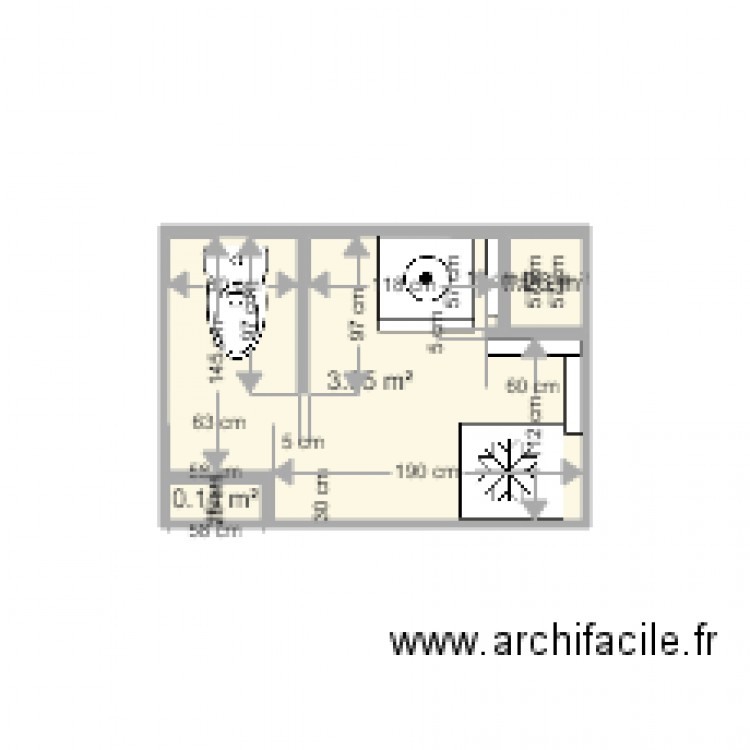 buanderie. Plan de 0 pièce et 0 m2