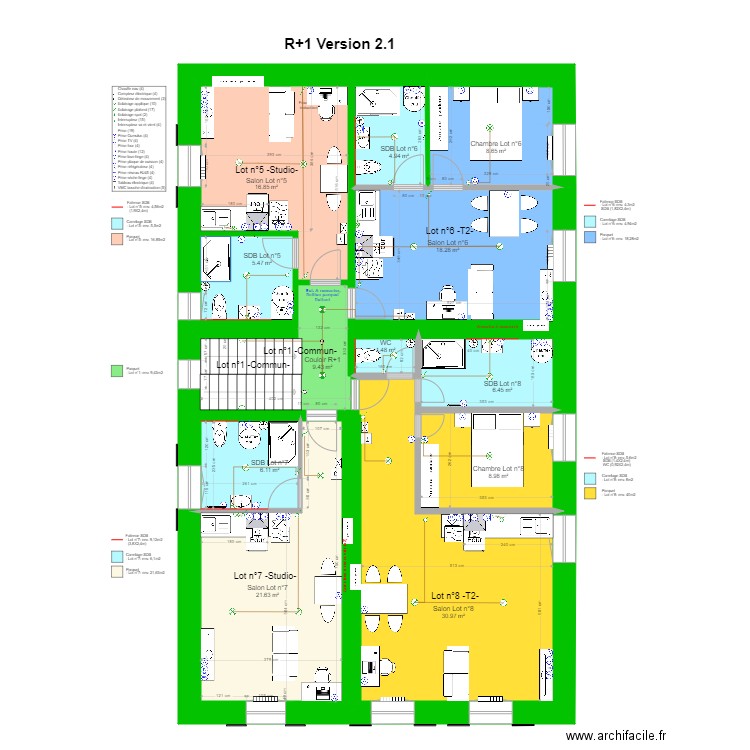 Immeuble R1 V2. Plan de 0 pièce et 0 m2