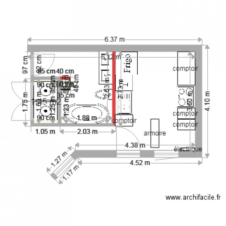 Option Facile modifiée. Plan de 0 pièce et 0 m2