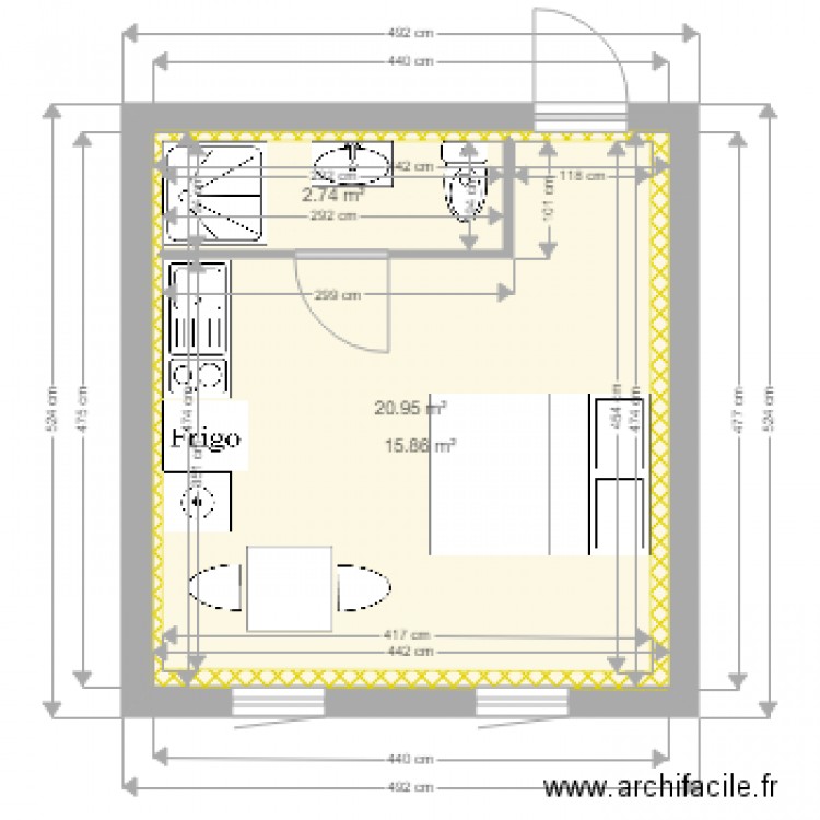 2EM ETAGE DROIT ASENCIO. Plan de 0 pièce et 0 m2