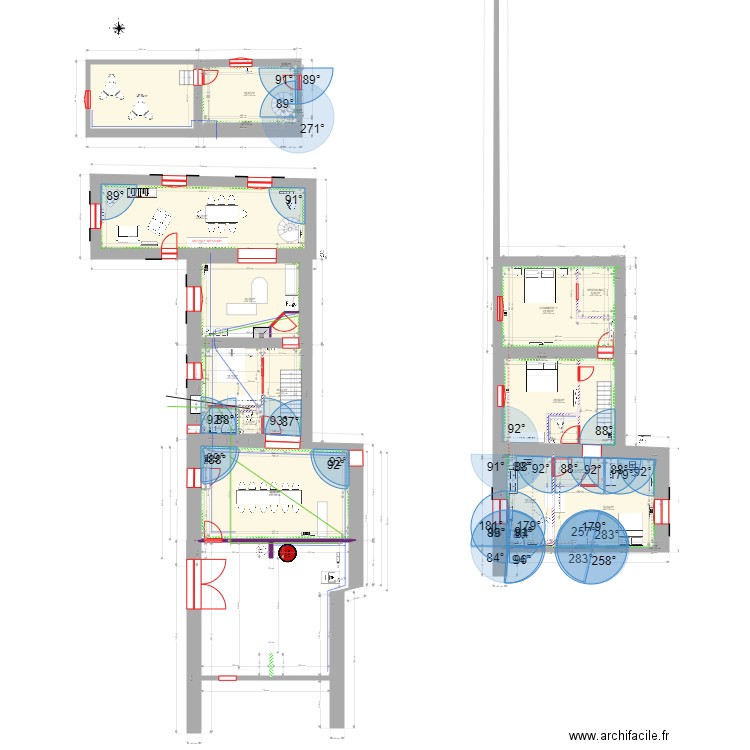 MAISON RANCHAL PLAN DU 15-7-23 CH RDC PLOMBERIE. Plan de 29 pièces et 316 m2