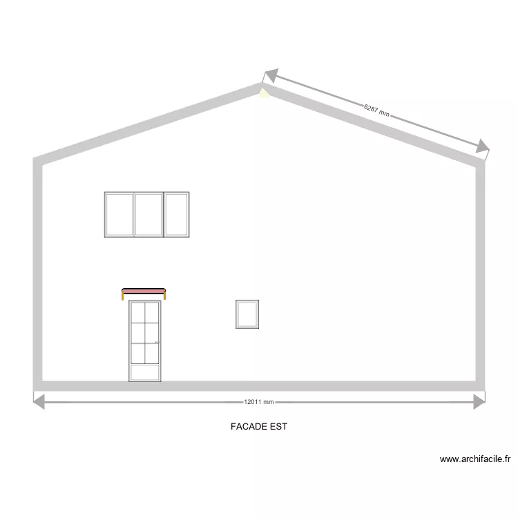 FACADE EST . Plan de 