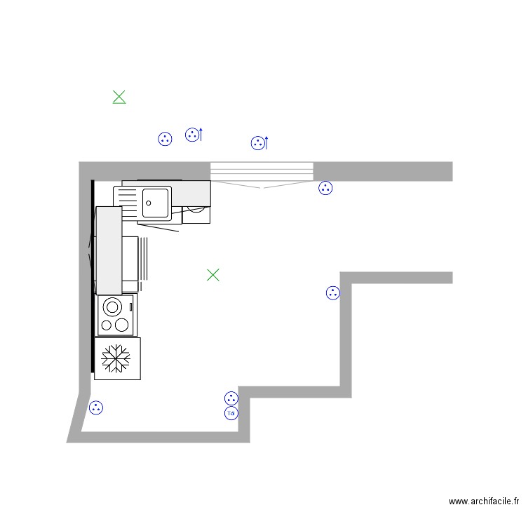 Souplex cuisine. Plan de 0 pièce et 0 m2