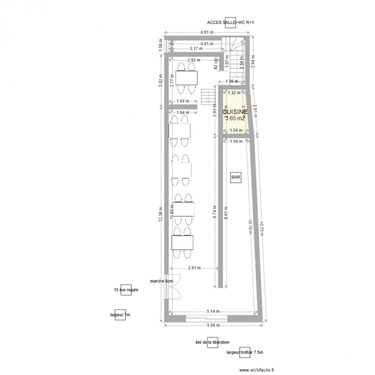 rdc open6bistrot. Plan de 0 pièce et 0 m2