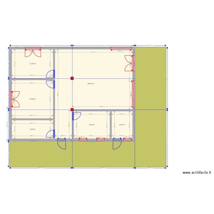 Александр Дмитров. Plan de 7 pièces et 154 m2