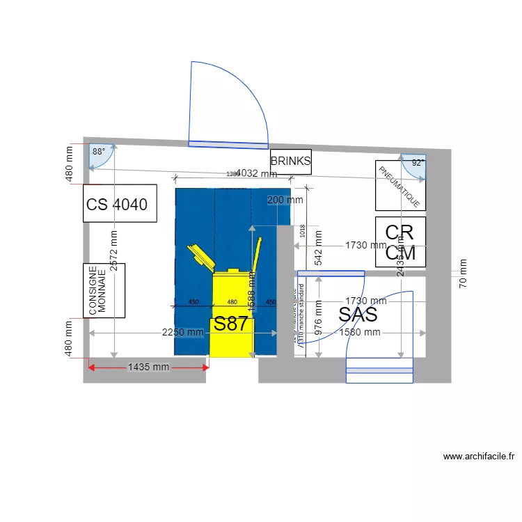 PLAN DE MASSE PROJET AVIGNON ROTONDES S87. Plan de 