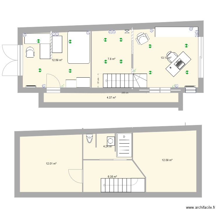 REZ DE CHAUSSEE electricite. Plan de 0 pièce et 0 m2