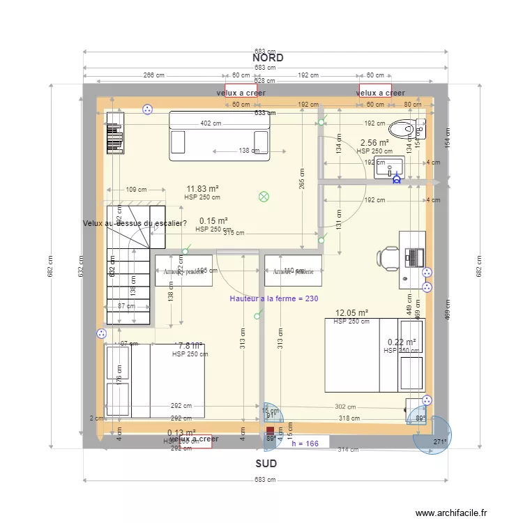 etage Pinceloup 2 Option1. Plan de 