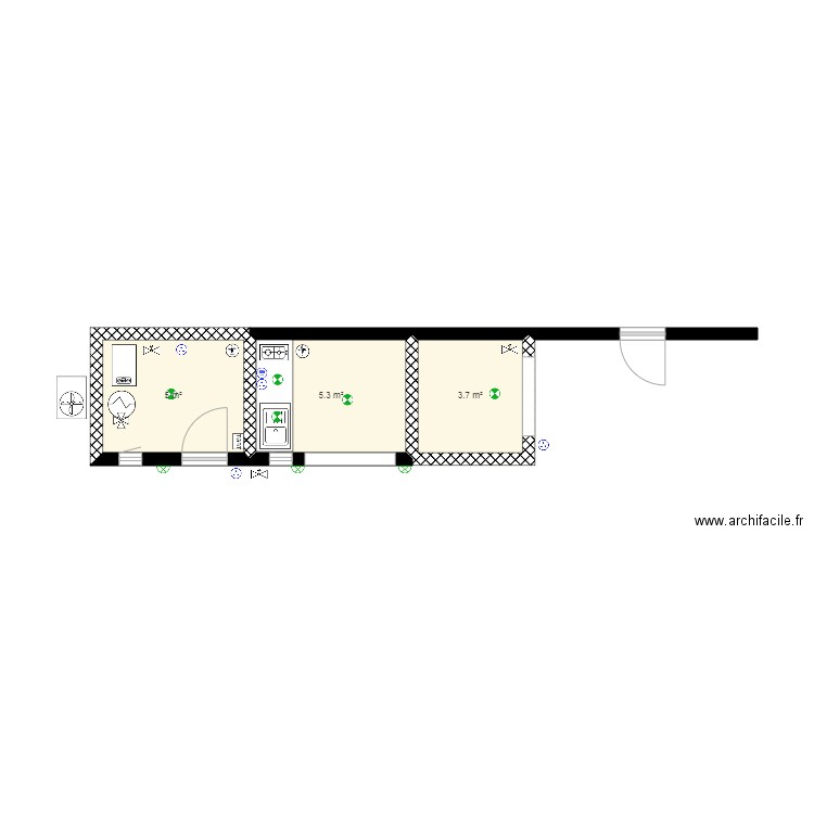 projet edwige local tech 2 et reseau. Plan de 0 pièce et 0 m2