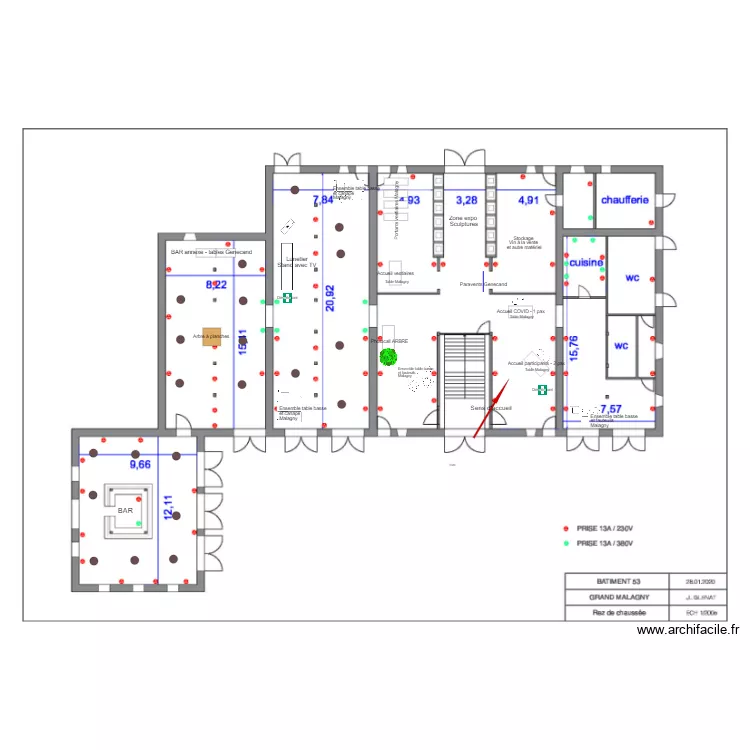 Domaine Malagny ACM Accueil. Plan de 