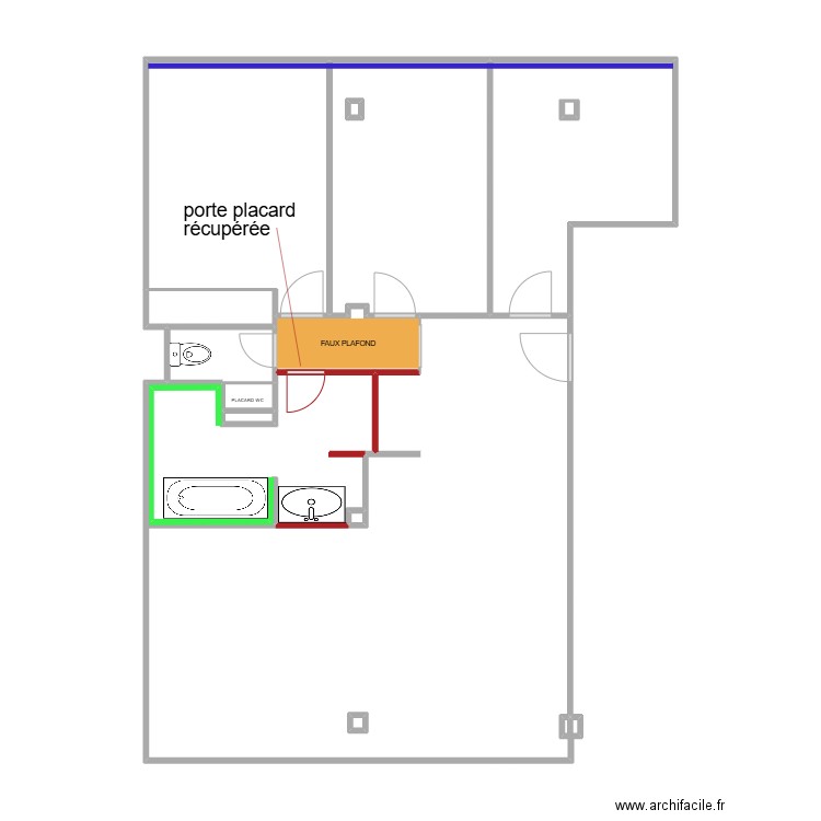 PONCHE MACONNERIE. Plan de 14 pièces et 38 m2