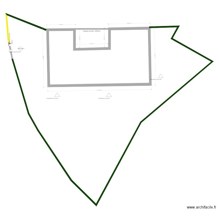 implantation sur parcelle 1. Plan de 0 pièce et 0 m2