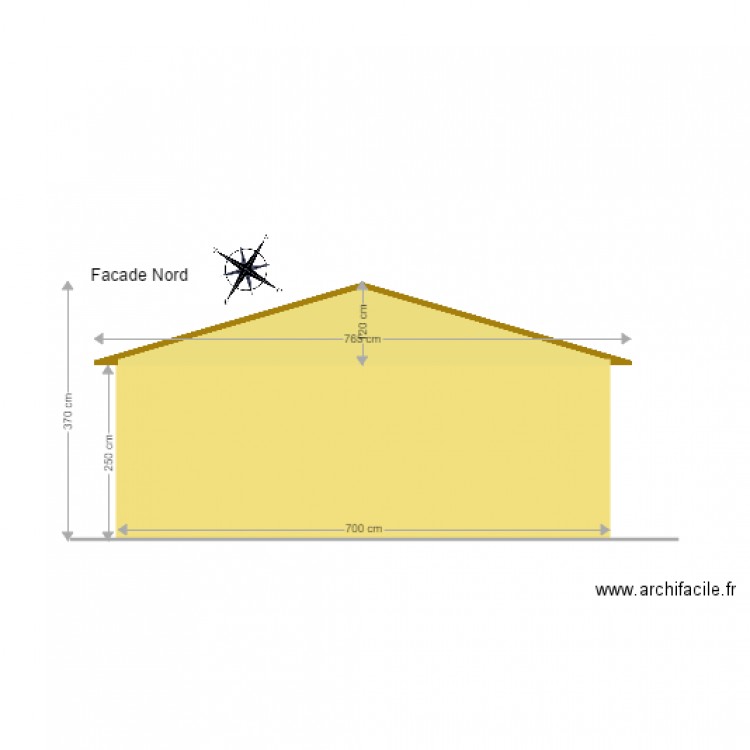 plan de coupe facade nord. Plan de 0 pièce et 0 m2