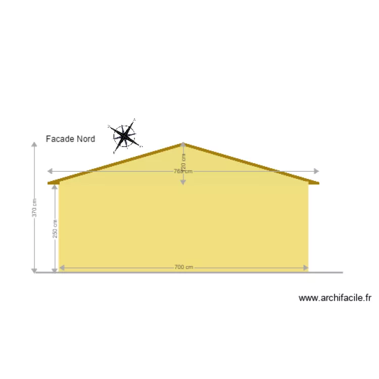 plan de coupe facade nord. Plan de plan de coupe facade nord. Plan de