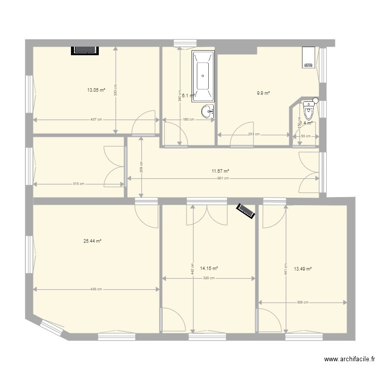 fabre démolition. Plan de 0 pièce et 0 m2