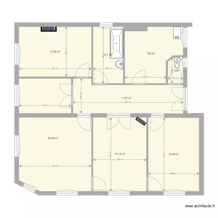 fabre d&eacute;molition. Plan de 