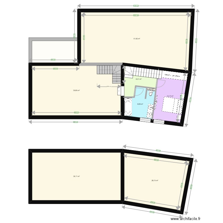 Maison v3. Plan de 16 pièces et 370 m2