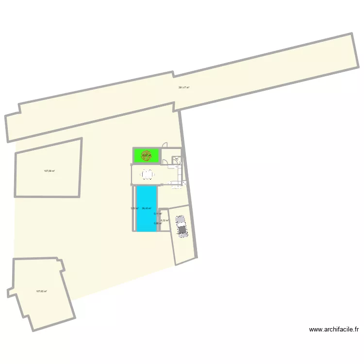 POOL HOUSE V2. Plan de 10  et 688 m²
