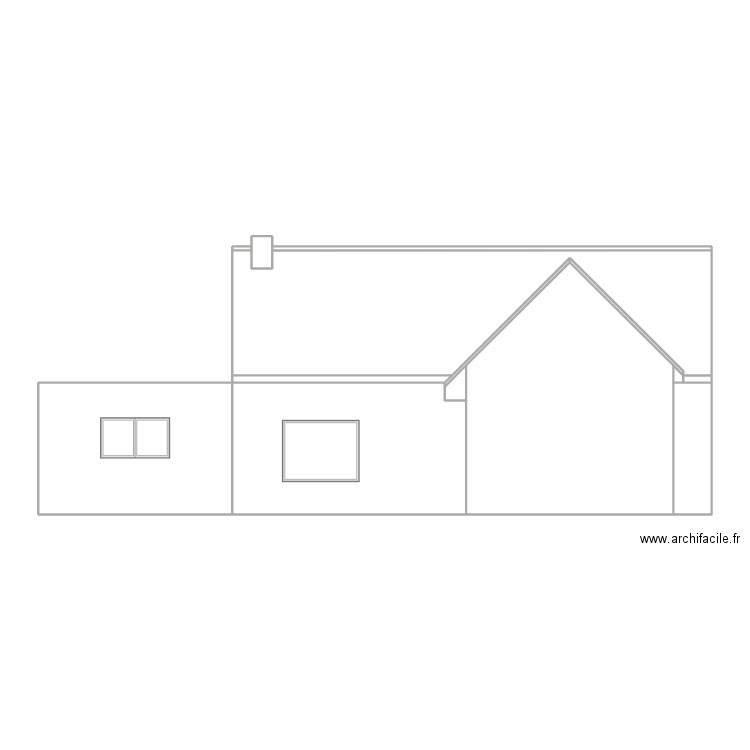 METEREAU - Façade Nord - Après. Plan de 14 pièces et 104 m2