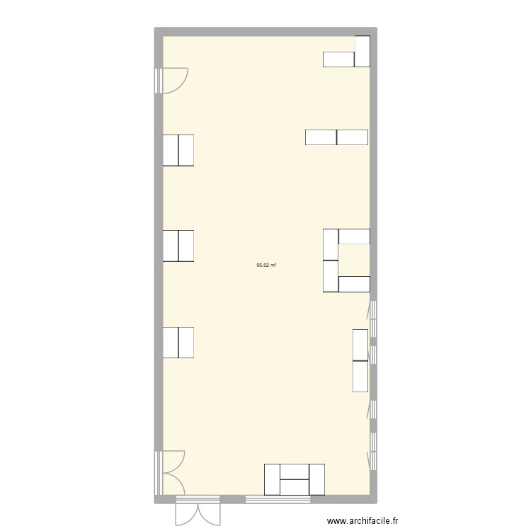 ryem et lilly. Plan de 1 pièce et 95 m2