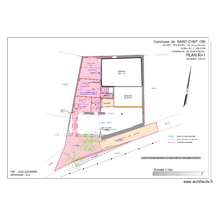 Grenier. Plan de 0 pièce et 0 m2
