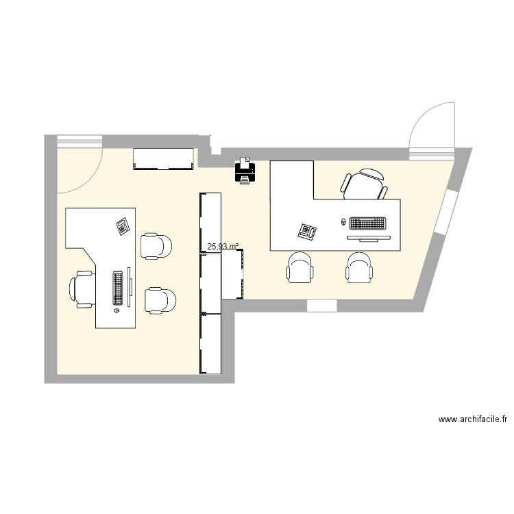 Bureau MDR bonne dimension. Plan de 0 pièce et 0 m2