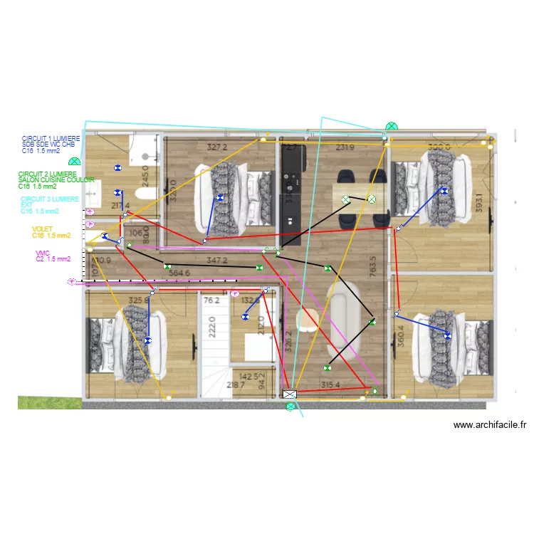 PLAN LUMIERE LOG RDC. Plan de 