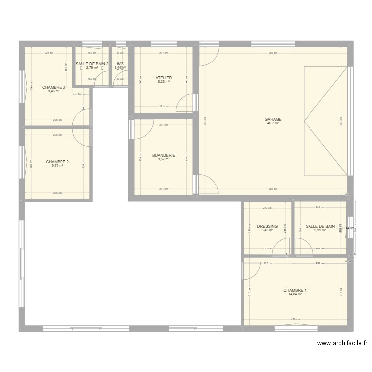 Maison Passive V2. Plan de 11 pièces et 114 m2