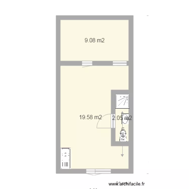 soubiran RDC existant. Plan de 