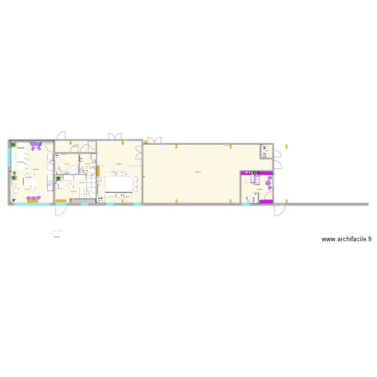 IDZIA RDC INITIAL OK V1. Plan de 9 pièces et 195 m2